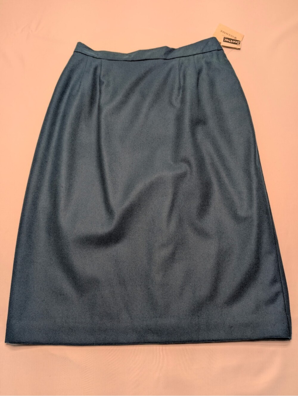 NWT Panther Woolmark Dark Green 100% Wool Midi Pencil Skirt Size 14
